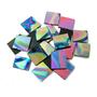 20 Piece Black Pattern Rainbow Dichroic Chips - 96 Coe