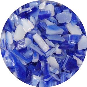 Cobalt Blue / White Opal Dual Tone Coarse Frit - 90 Coe