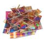1 Lb Dichromagic Tie Dye Pattern Scrap On Clear - 96 COE