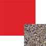 Dichromagic Clear / Dark Red On Clear Granite Ripple - 96 Coe