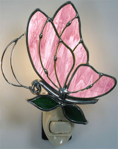 Pink Butterfly Night Light