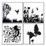 Playful Gardens Black Enamel Decals