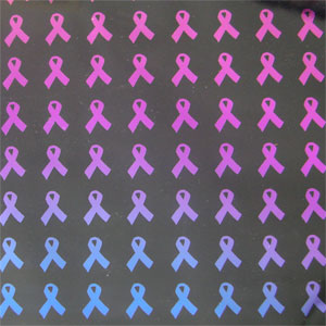 Awareness Ribbon Pink on Thin Clear - 90 COE