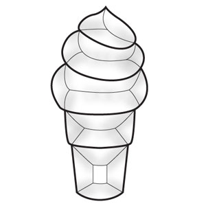 Ice Cream Cone Bevel Cluster
