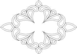 Paisley Burst Bevel Cluster