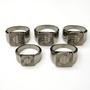 Hematite Finish Ring Assortment - 5 Pack