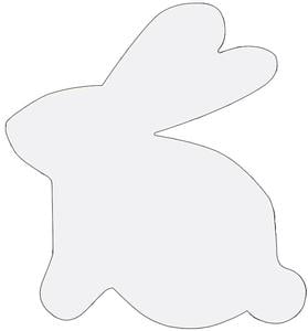 Pre-cut White Iridized Bunny - 96 COE