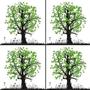 Tree Green Enamel Decals - 4 Pack