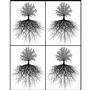 Tree of Life Black Enamel Decals - 4 Pack