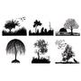 Forest Scenes Black Enamel Decals