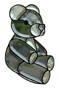 Gray Teddy Bear Bevel Cluster