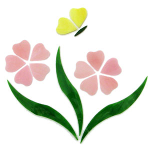 Butterfly & Flower Pre-Cut Stepping Stone Kit