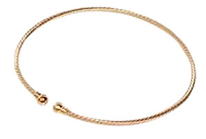 Gold Plated Spiral Choker Neckwire - 2 Pack