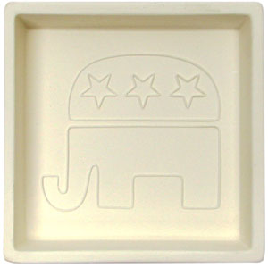 Republican Elephant Casting Tile