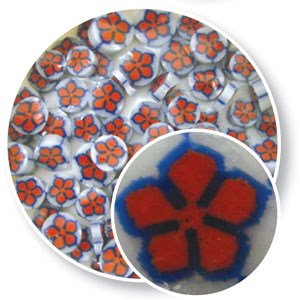 Red Bellflower Millefiori - 90 COE
