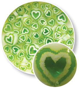Green Heart Millefiori - 90 COE