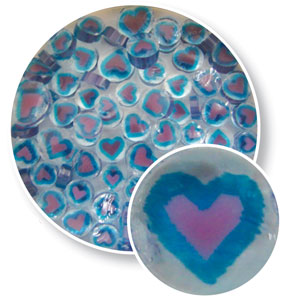 Pink Heart Millefiori - 90 COE