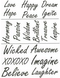 Words Fine Art Sepia Decals
