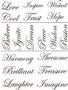 Script Fine Art Sepia Decals