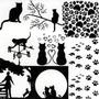 Designer Line Cat Black Enamel Decals