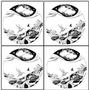 Artsy Hummingbird Black Enamel Decals - 4 Pack