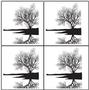 Tree Reflection Black Enamel Decals - 4 Pack