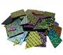 1 LB CBS Borderline Pattern Dichroic Scrap Thin Black - 96 COE