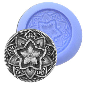 Embroidered Anemone Antique Push Mold