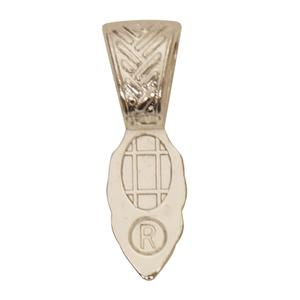 Sterling Silver Plated Hashmark Pattern Texture Bails - 10 Pack