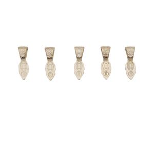 Sterling Silver Plated Pattern Texture Bail Assortment - 10 Pack