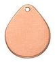 7/8 Flat Copper Tear Drop - 6 Pack