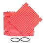 Pink Waffle Grid Surface - 6 Pack