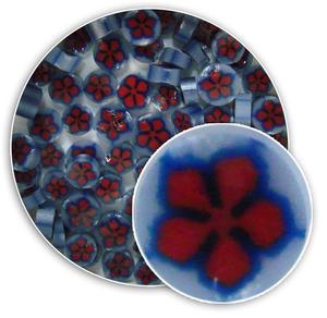 Red Bellflower Millefiori - 96 COE