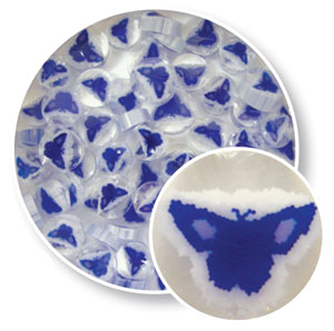 Blue Butterfly Millefiori - 96 COE