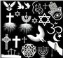 Religion White Enamel Decals