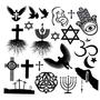 Religion Black Enamel Decals