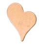 Flat Copper Artsy Heart - 3 Pack