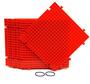 Red Waffle Grid Surface - 6 Pack