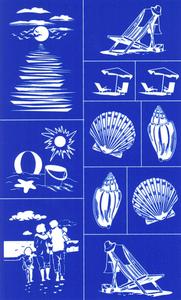 Rub N Etch Stencil - Beach Designs