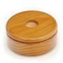 Round Wood Box Clear Finish Small Center