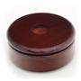 Round Wood Box Mahogany Finish Small Center