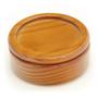 Round Wood Box Clear Finish Wide Center