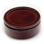 Round Wood Box Mahogany Finish Wide Center