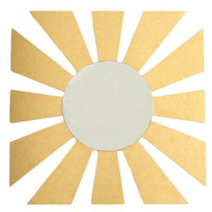 15 Asian Sun Mirror Wood Plaque