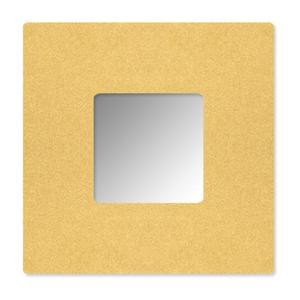 15 Square Mirror Wood Plaque