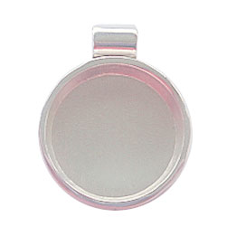 1-3/16 Silver Round Pendant