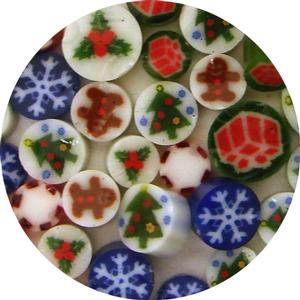 Holiday Millefiori Assortment - 96 Coe