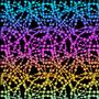 Mardi Gras Rainbow 2 On Thin Black - 90 COE