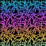 Mardi Gras Rainbow 2 On Thin Black - 96 COE