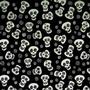 Sugar Skulls Silver on Thin Black - 96 COE